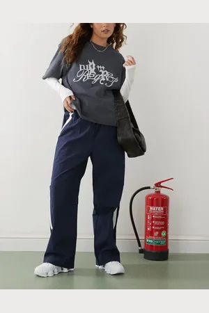 Princess Polly Straight leg contrast side stripe windbreaker track pants in