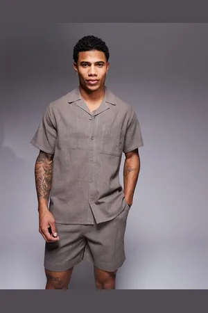 South Beach Textured short sleeve beach shirt in (part of a set)