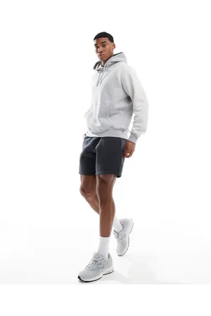 Hollister 8" icon fleece shorts in -Grey