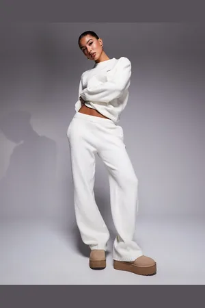 The Couture Club Knit relaxed trackies in off white (part of a set)