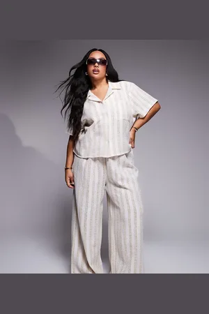 South Beach Crochet pants in and cream tile-Neutral