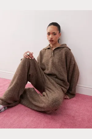 COLLUSION Knitted oversized button up jumper in (part of a set)