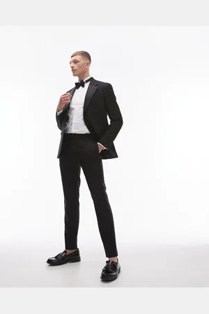 Topman Skinny tux suit pants in