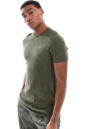 Hollister Short sleeve textured icon t-shirt in