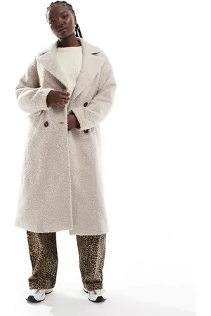 ONLY Borg formal coat in -Brown