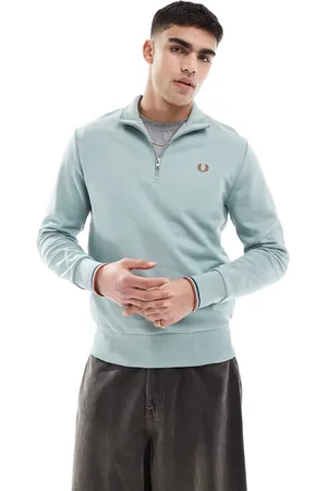 Fred Perry Half zip sweatshirt in ice