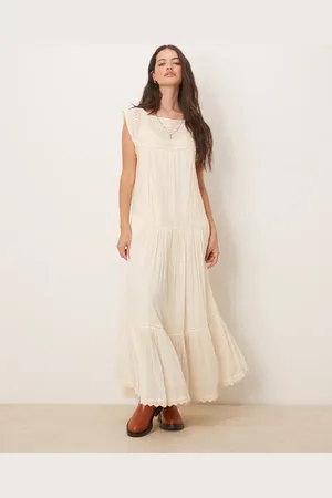 Free People Meadows Edge boho maxi dress in white
