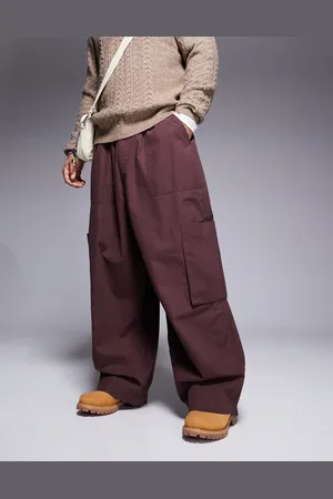 ASOS Oversized baggy cargo pants with elasticated waist in