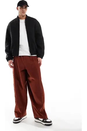 ASOS Oversized baggy cord pants with side pockets in