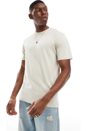 Only & Sons Slim fit t-shirt in beige-Neutral