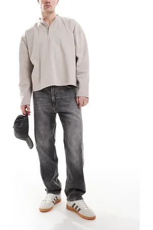Bershka 90s straight jeans in washed