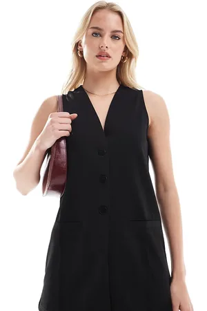 VERO MODA Longline jersey crepe waistcoat in (part of a set)
