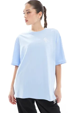adidas Adidas Training sportswear t-shirt with graphic in light blue