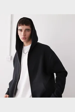 COLLUSION Zip through boxy hoodie in