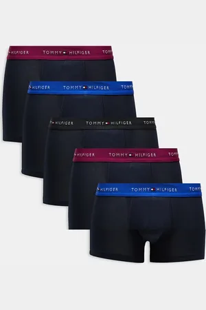 Tommy Hilfiger Signature Essential 5 pack trunks with coloured waistband in