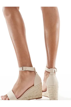 SEQWL SEQWL Amber Wide Fit wedge heeled espadrilles in -Neutral