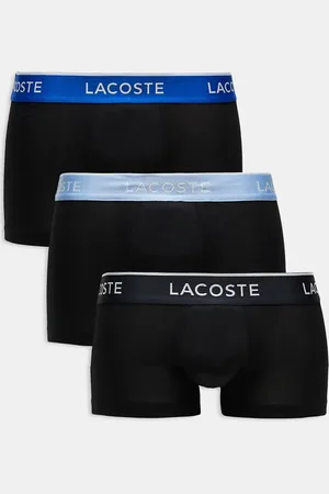 Lacoste 3 pack trunks in with blue waistbands