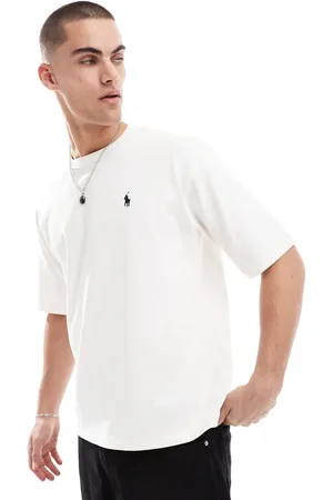 Ralph Lauren Script player logo back print heavyweight relaxed fit t-shirt in -White