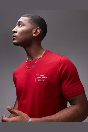 Tommy Hilfiger Label logo t-shirt in red