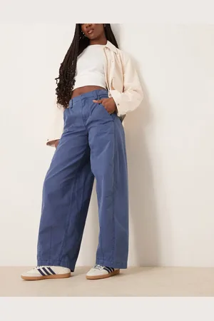 Free People Rylee relaxed chino pants in denim blue