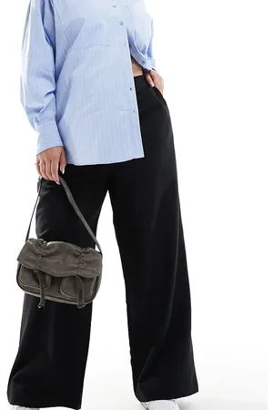 ASOS ASOS DESIGN Curve tailored relaxed straight leg pants in