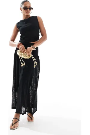 4th & Reckless Knitted deep waistband drop waist maxi skirt in (part of a set)