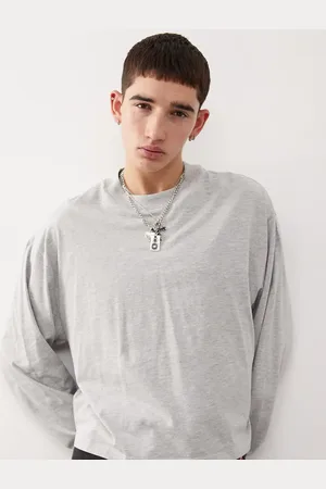 COLLUSION Boxy crop long sleeve t-shirt in marl