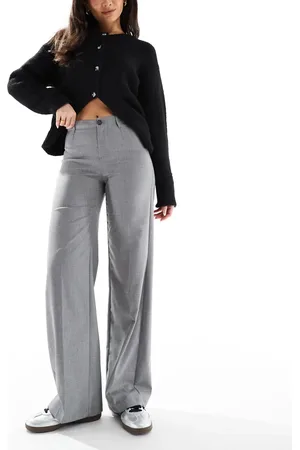 Bershka Wide leg tailored pants in