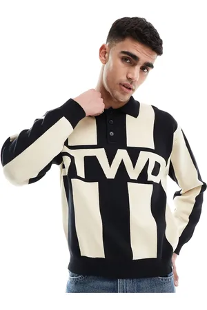 Pull&Bear Knitted stripe STWD polo in