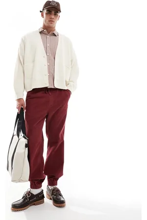 ASOS Tapered washed cord trackies in