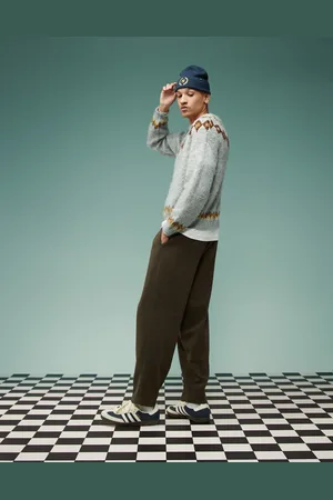 ASOS Smart wool mix oversized tapered pants with front pleat in twill