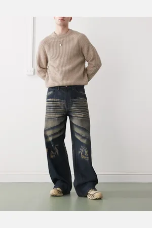 Cheap Monday Looser baggy jeans in heavy dark blue wash