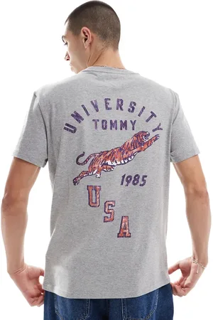 Tommy Hilfiger University logo t-shirt in grey