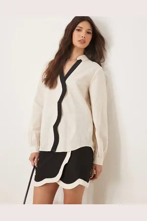 Never Fully Dressed Miley contrast shirt in (part of a set)-White