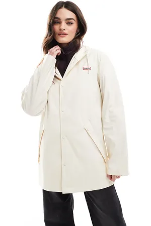 Hunter Jo PU anorak jacket in antique white