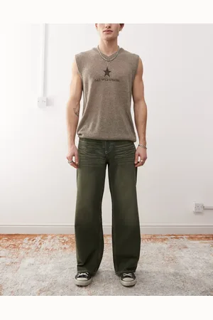Cheap Monday Looser baggy jeans in black wash with green tint