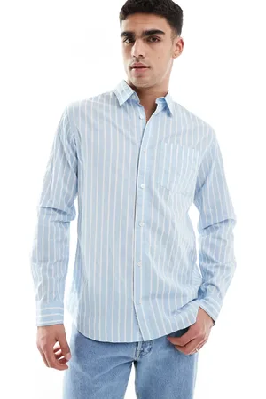JJ Stripe poplin shirt in blue