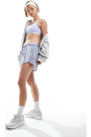 adidas Adidas Running Own The Run shorts in grey violet print-Purple