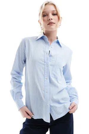 Daisy Street Pinstripe shirt in blue