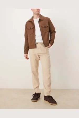 SELECTED Linen blend slim tapered pants in cream-White