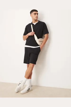 ASOS Oversized midweight knitted cotton shorts in (part of a set)