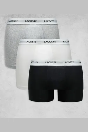 Lacoste 3 pack boxer briefs in with white waistband