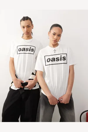 Reclaimed Unisex Oasis licensed t-shirt in -Grey