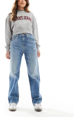 Tommy Hilfiger Layla slim straight jeans in mid wash-Blue