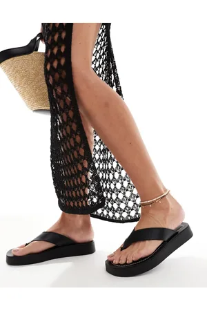 Schuh Tanisha flatform thong sandals in leather