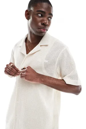 River Island Luminus crochet shirt in -White