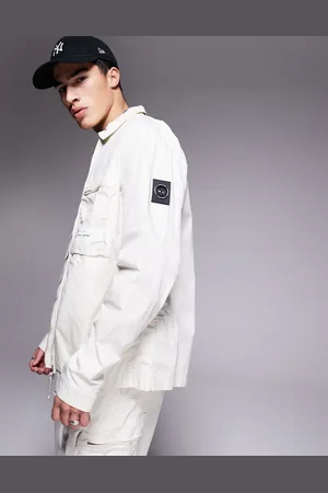 Marshall Artist Seafield utility overshirt in cream (part of a set)-Neutral
