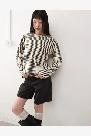 Monki Long sleeve top in stripe