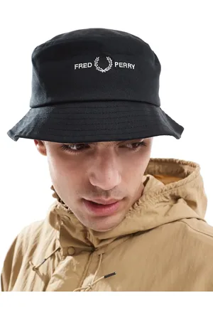 Fred Perry Five panel twill bucket hat in