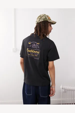 Timberland Mountain landscape back print t-shirt in